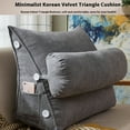 thumbnail image 3 of Adult Reading Pillow Experience Reading Pad Triangle Reading For Bed Bed Sofa Head Korean friendly Relaxing Reading (Dark blue, 3 of 9