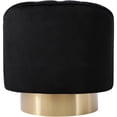 thumbnail image 5 of Meridian Furniture Farrah Black Velvet Swivel Accent Chair, 5 of 11