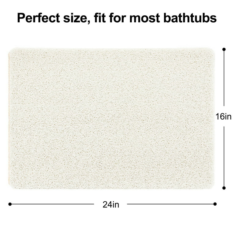 Semfri PVC Loofah Bath Mat Quick Drying Shower Stall Mat Non Slip