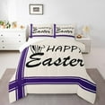 thumbnail image 2 of Erosebridal Happy Easter Bedding Full Comforter Set, Cute Rabbit Down Comforter, Purple, 3 Pieces, 2 of 7
