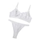 thumbnail image 4 of Encaje sexy conjunto de ropa interior sujetador ropa interior regalo para mujeres niñas, blanco, L 2 piezas seitruly XX000054-35, 4 of 7