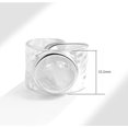 thumbnail image 2 of LAICAIW Handmade Hammered 925 Sterling Silver Rings Open Adjustable Wide Cuff Band Ring Thumb Rings for Women Men, 2 of 7