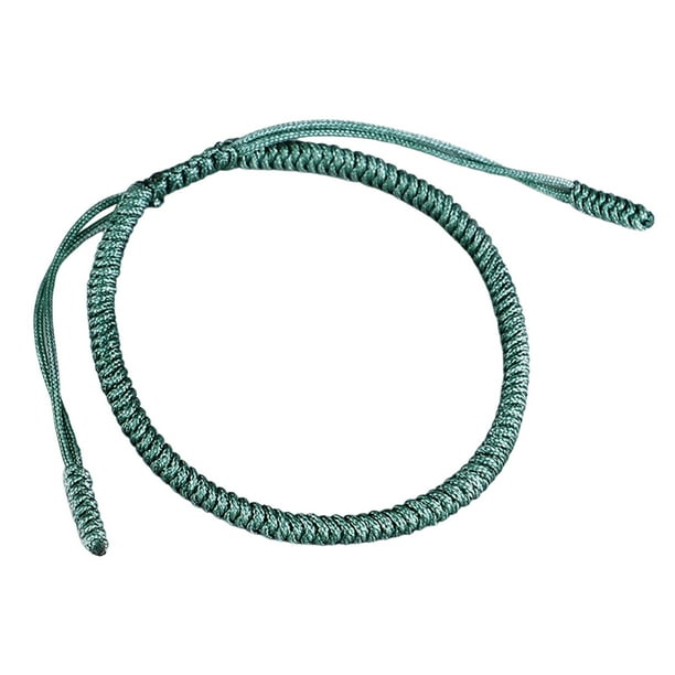 Ajustable hecho a mano tejida nudos tibetanos pulseras de cuerda trenzada de la suerte de la cuerda pulsera de la amistad para las mujeres los hombres