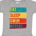 thumbnail image 4 of Inktastic Swimming Eat Sleep Swim Repeat Boys or Girls Baby Bodysuit, 4 of 5