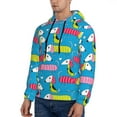 thumbnail image 3 of Sikiie Color Dachshund Dog Men's Hoodie, Essentials Hoodie, Sweatshirt, Pullover Hooded Sweatshirt for Men-4X-Large, 3 of 7