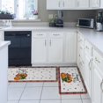 thumbnail image 4 of Kitchen Rug Mat Pumpkin Sunflower Fall, Set of 2, Anti-Fatigue Non-Skid Washable Kitchen Runner Rugs, Red Black Buffalo Plain Soft Comfort Rug for Kitchen, Floor Home, Front of Sink, Laundry, 4 of 6