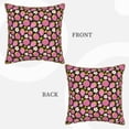 thumbnail image 3 of Fotbe Strawberry Pattern Velvet Decorative Throw Pillow Covers with Elegant Piping, Soft Plush Cushion Cover for Sofa, Bed, Car, Office-16"x16", 3 of 8