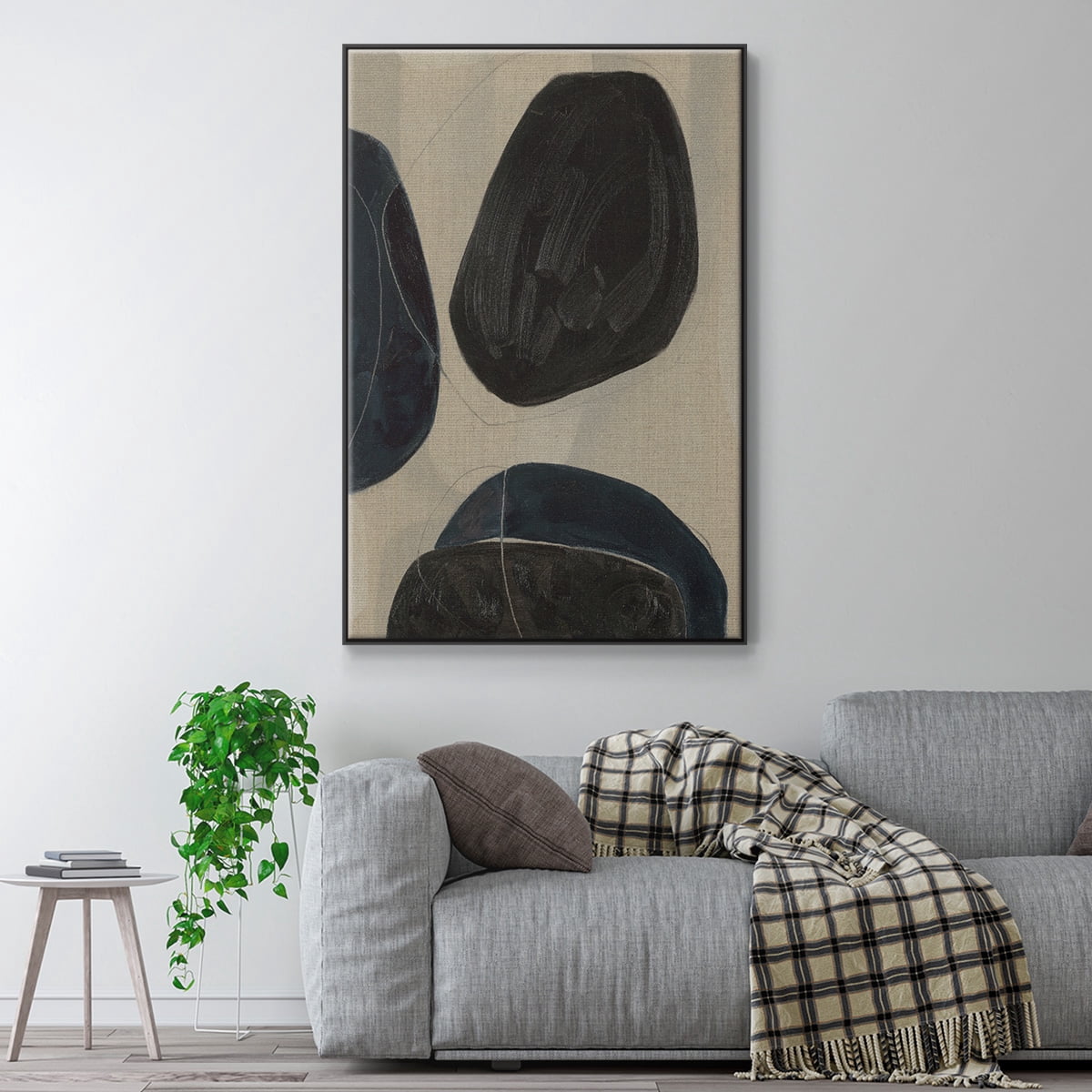 Gravity II Framed Premium Gallery Wrapped Canvas - Ready to Hang - 27 x 41 - Black Floating Frame