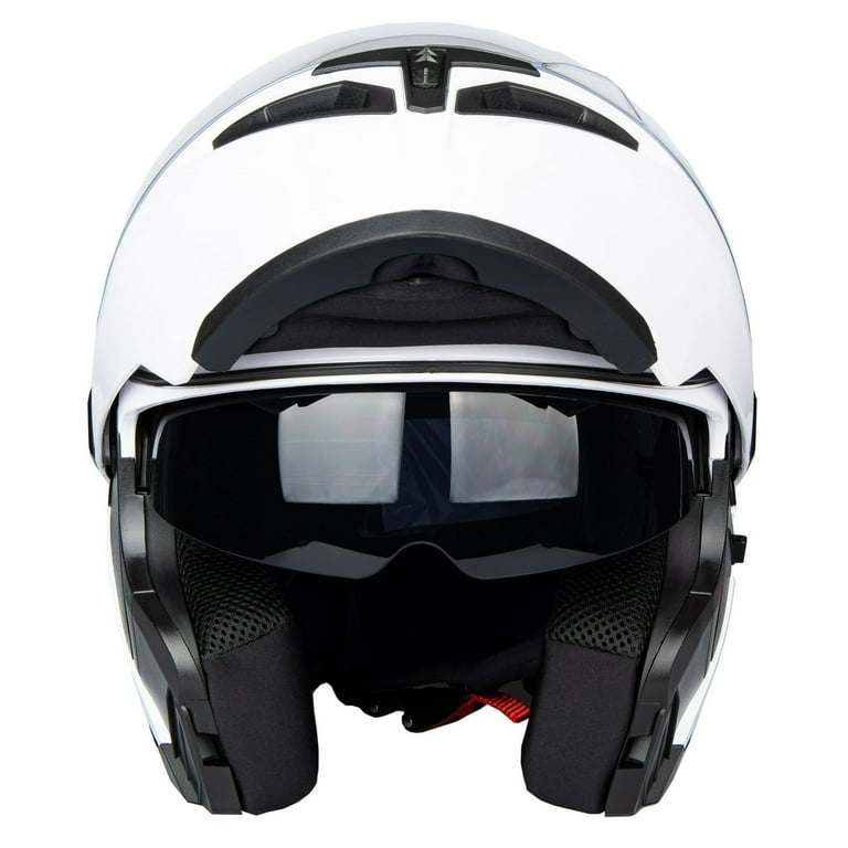 3/4 helmet motorcycle Pearl White & Leather Open Face 3/4 Beasley Motorcycle Helmet