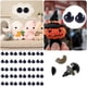 thumbnail image 3 of Hilo de todos los ojos negros Diy muñeca hecha a mano ojos negros oso de peluche de ganchillo Accesorios para muñecas 50 pares Total 100pc, 3 of 8
