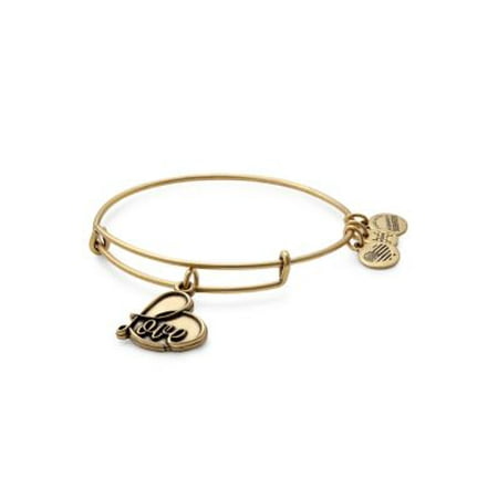 Anne Klein Gold Bangle Bracelet - Gold Flash Love Charm Bangle