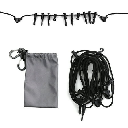 

Outdoor 5 Meters Hanging Rope with Hooks Multipurpose Camping Clothes Line for Camping Hiking