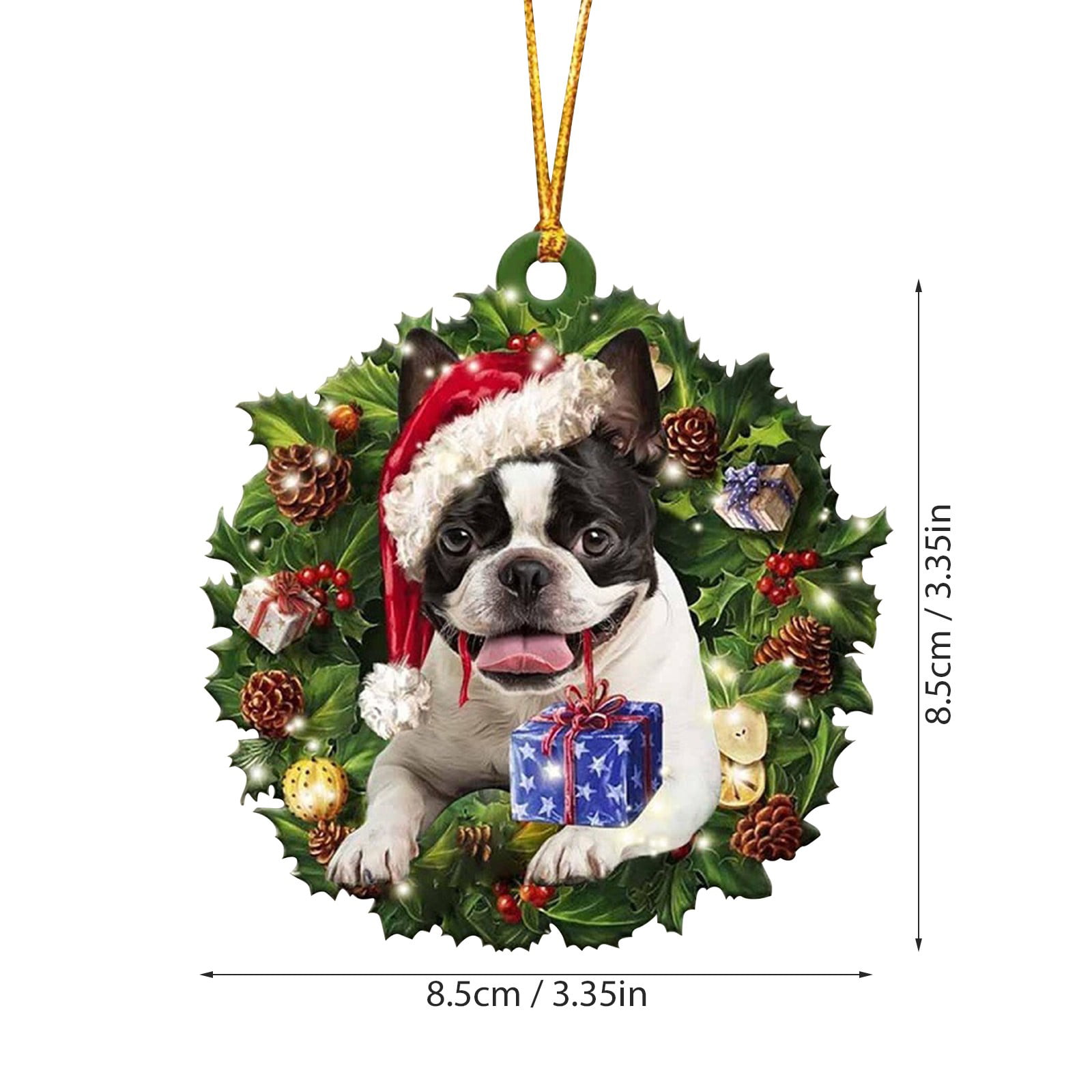 Regent Square Christmas Holiday Boxer Dog Ornament Crystal Accents 