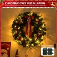 thumbnail image 6 of imerelez 36in Pre-lit Battery Christmas Wreath with 80 Warm Lights, Artificial Wreath with 270 PVC Tips and 18 DIY Ornaments, Door Wall Xmas Decor, 6 of 8