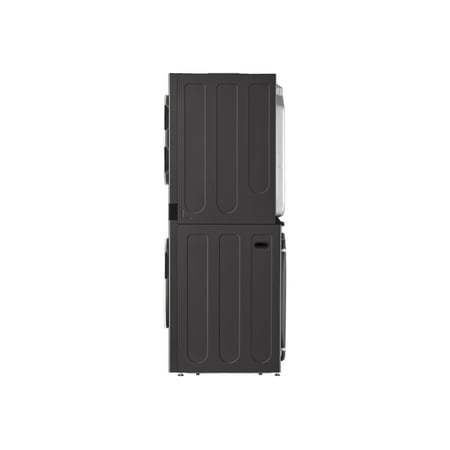 LG - 4.5 Cu. Ft. HE Smart Front Load Washer and 7.4 Cu. Ft. Gas Dryer WashTower with Steam and Built-In Intelligence - Black Steel