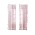 thumbnail image 2 of French Girly Lace Curtains Semi-Blackout Sheer Drapes Drill-Free Ruffle Edge Curtains for Living Room Kitchen Bedroom Bay Windows Polyester Light Filtering, 2 of 6