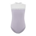 thumbnail image 3 of TTAO Toddler Girls Sleeveless Bodysuit Tumbling Biketards Dance Unitard Gymnastics Ballet Leotard Light Purple 2-3, 3 of 5