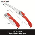 thumbnail image 4 of FLORA GUARD Folding Saw, Heavy Duty 8 Inch Blade Hand Saw, Quality SK-5 Steel, Curved Blade Hand Saw for Wood Camping, Dry Wood Pruning Saw With Razor Tooth HS1039-Red, 4 of 6