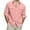 Pink, variant on JURANMO Mens Casual Button Down Cargo Shirts with 2 Pockets Long Sleeve Fapel Work Shirt Solid Color Camping Hiking Shirts Vacation Tops White XL Ofertas Flash