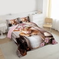 thumbnail image 3 of Homewish Bohemain Cowboy Tribal Bedding Comforter Set,Rustic Highland Cattle Twin Comforter Sets,Kawaii Flower Floral Bedding Set For Girl Boy,Luxury Bedroom Decor Reversible,2pcs, 3 of 8