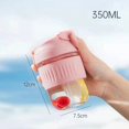 thumbnail image 2 of Glass Coffee Mug With Spill Proof Lid & Straw - 350ml, Pink | Reusable Glass Coffee Cup With Two Drinking Options - Glass Travel Mug With Silicone Sleeve | Leak Proof, Non-slip & Easy To Clean, 2 of 5