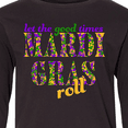thumbnail image 4 of Inktastic Mardi Gras Let the Good Times Roll Long Sleeve Youth T-Shirt, 4 of 5