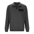 thumbnail image 2 of ameIAEA Casual Sweatshirts for Men Long Sleeve Solid Color Fall Pullover Tops with Pockets, 2 of 6