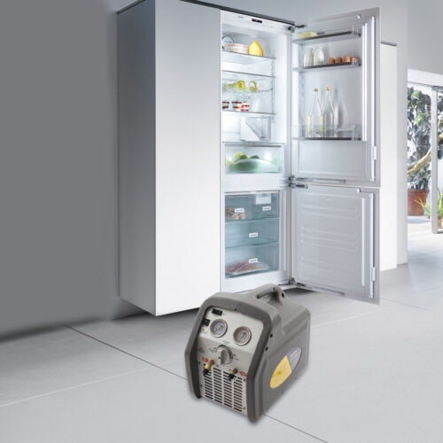 Refrigerant Recovery Machine 1/2HP Dual Cylinder HVAC Recycling Tool 110V 60Hz