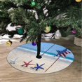 thumbnail image 2 of FMSHPON Beach StarfishStar Xmas Christmas Tree Skirt Stand Mat for Holiday Party Decoration Indoor Outdoor 36 inches, 2 of 3
