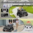 thumbnail image 2 of VIBESPARK 24V 2-Seater Ride on Toys, Kids Electric Ride on Cars with Remote Control, 400W Powered Ride on Truck w/ Bluetooth, 3-Point Seat Belts, Spring Suspension, Black, 2 of 7