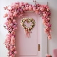 thumbnail image 4 of Silk Rose Wreath Heart Shaped Door Decoration Durable Easy Hang for Home Decor, 4 of 4