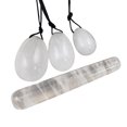 thumbnail image 1 of Toystoory Bola de masaje de huevo Vaginal, decoración de Jade, 4 en 1, sin rebabas, superficie lisa, palo masajeador multifuncional Mineral Blanco, 1 of 6
