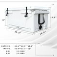 thumbnail image 5 of 65 Quart Hard Large Cooler Insulation Portable Ice Chest Box with Wheels and Handle,High Performance Popular Cooler Box for Beach Drink Beverage Camping Picnic Fishing Boat Barbecue, White, 5 of 8