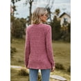 thumbnail image 5 of Chiclily Womens Long Sleeve Shirts Lightweight Pullover Sweaters Burgundy XL Crew Neck Tunics Tops, 5 of 6