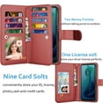thumbnail image 3 of Njjex For Motorola Moto G 5G 2024 Wallet Case, Moto G 5G 2024 Case, Njjex Luxury PU Leather [9 Card Slots Holder ] Carrying Folio Flip Cover [Detachable Magnetic Hard Case] -Wine Red, 3 of 6