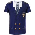 thumbnail image 1 of Camiseta divertida con disfraz de Capitán Mundial Funny World para hombre, 1 of 3