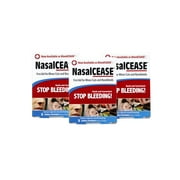 NasalCEASE First Aid Calcium Alginate Wound Dressing for Minor Cuts and Nosebleeds, Twist-or-Fold Insertion and Apply-Pressure Instructions, 5 Sterile Packings (pack of 3)
