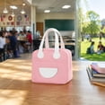 thumbnail image 7 of Portable Lunch Cooler Bag Small Size Insulated Lunch Box Oxford Cloth Thermal Food Storage Bag With Handle For Office Travel Picnic Outdoor Use Lightweight Waterproof Reusable Lunch Tote, 7 of 7