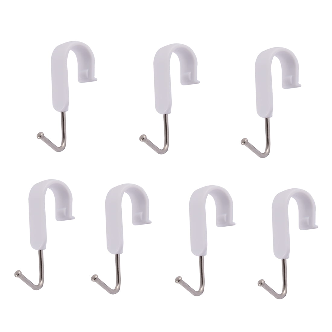 Uxcell Wardrobe Kitchen Plastic S Shaped Hang Hooks White 19mm Diameter