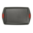 thumbnail image 4 of Rachael Ray Nonstick Bakeware Cookie Pan Set, 5-Piece, Gray with Red Silicone Grips, 4 of 7