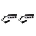 thumbnail image 1 of Riwesomey Divisor de encendedor de cigarrillos para coche de 1 a 3 enchufes con adaptador de USB DC 12-24V adaptador de corriente para Como se muestra 2piezas, 1 of 6