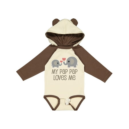 

Inktastic My Pap Pap Grandpa Loves Me Gift Baby Boy or Baby Girl Long Sleeve Bodysuit