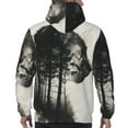 thumbnail image 7 of Fotbe Men's Hoodie with Double Exposure Cat Forest Pattern - Kangaroo Pocket Pullover Hooded Sweatshirt, Perfect for Daily Wear, Travel, and Home-X-Large, 7 of 7