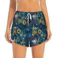 thumbnail image 2 of Xecao's Halloween Elements for a double-layer running short for women, perfect for gym, tennis, and more, featuring a convenient pocket., 2 of 9