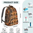 thumbnail image 5 of Bigfoot and Text Brown Pattern Backpack for School, Cute School Bag with Adjustable Shoulder Straps and Padded Back, 16.9"x12.6"x5.9", 5 of 5