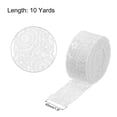 thumbnail image 2 of Unique Bargains Lace Trim 10 Yards 1.6 Inch Flower Elastic Lace Ribbons for Package Decoration Wedding Headbands White, 2 of 5