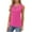 Hot Pink, variant on Summer Women Criss Cross Tank Tops V Neck Hollow Out Breathable Tees Casual Sleeveless Shirts (S, Wine)
