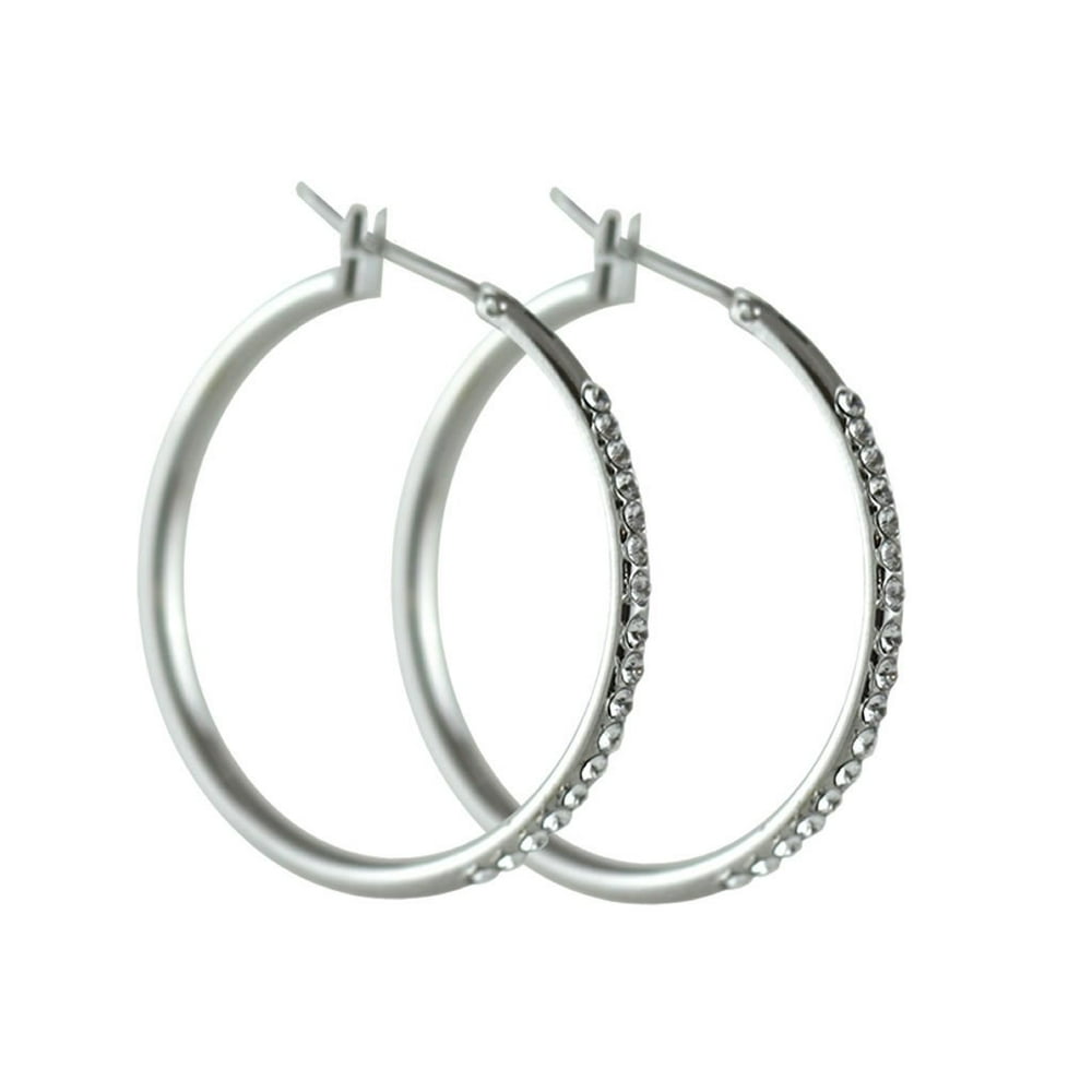 Gems Fems Round Hoop Earrings Made with Swarovski crystals, Best