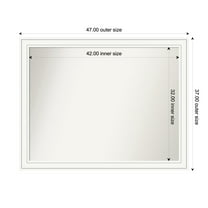 Amanti Art Custom Framed Wall and Bathroom Mirror (37 x 47 in.), Craftsman White Frame