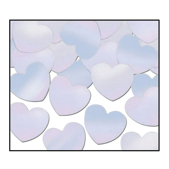 Party Central Club Pack of 12 Opalescent Fanci-Fetti Heart Celebration Confetti Bags 1 oz.